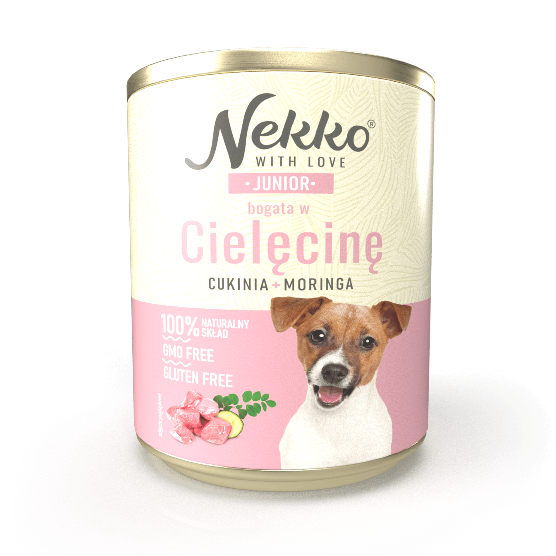 NEKKO puszka pies JUNIOR bogata w cielęcinę, cukinia + moringa