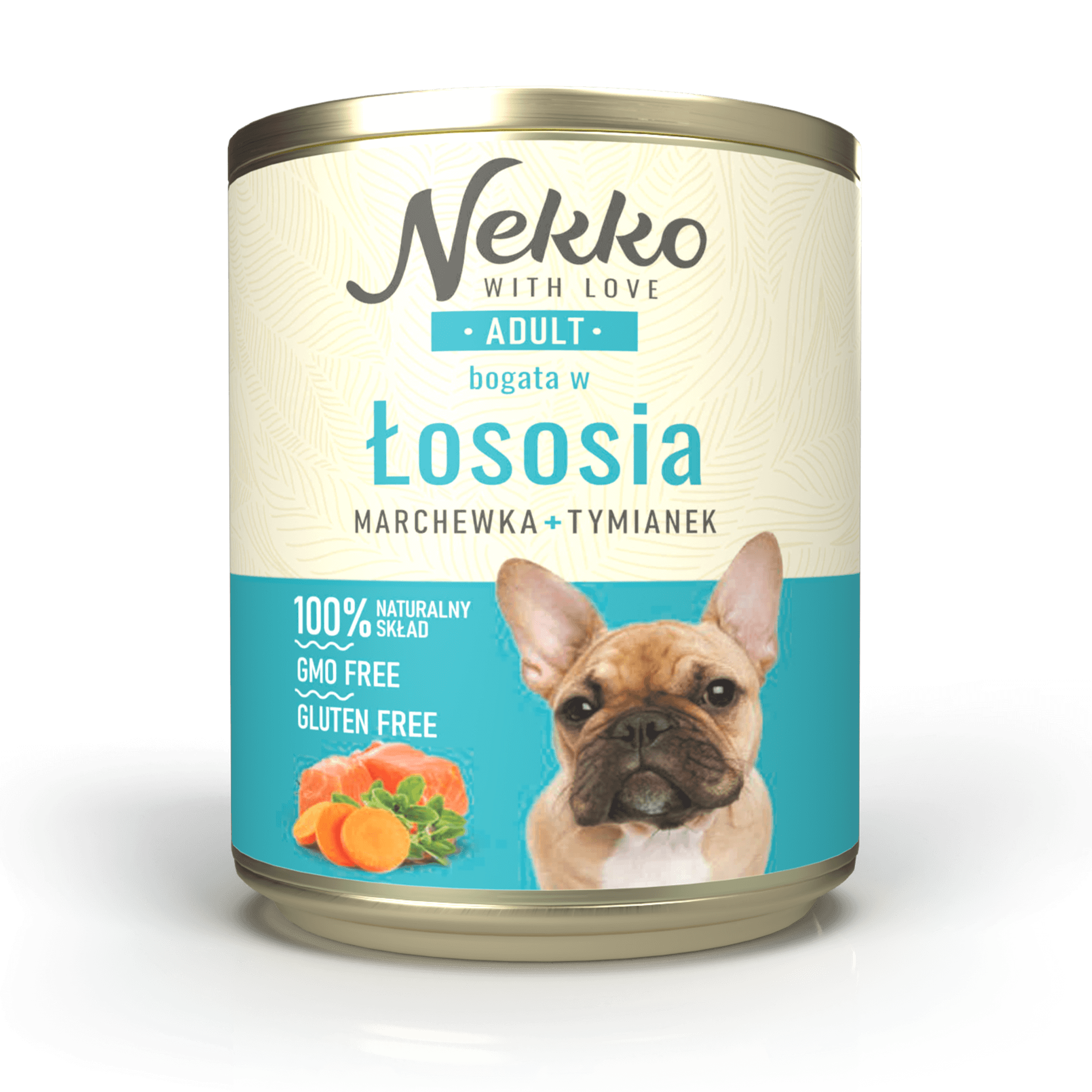 NEKKO puszka pies ADULT bogata w łososia, marchewka + tymianek