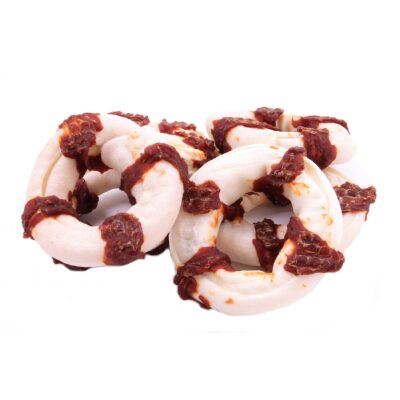 Przysmak NEKKO Ringo wapienne owinięte kaczką 9cm 500g