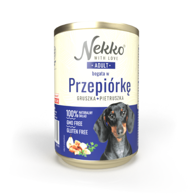 NEKKO puszka pies ADULT bogata w przepiórkę, gruszka + pietruszka