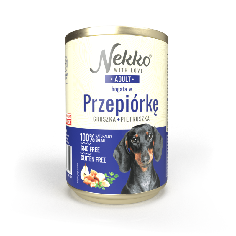 NEKKO puszka pies ADULT bogata w przepiórkę, gruszka + pietruszka