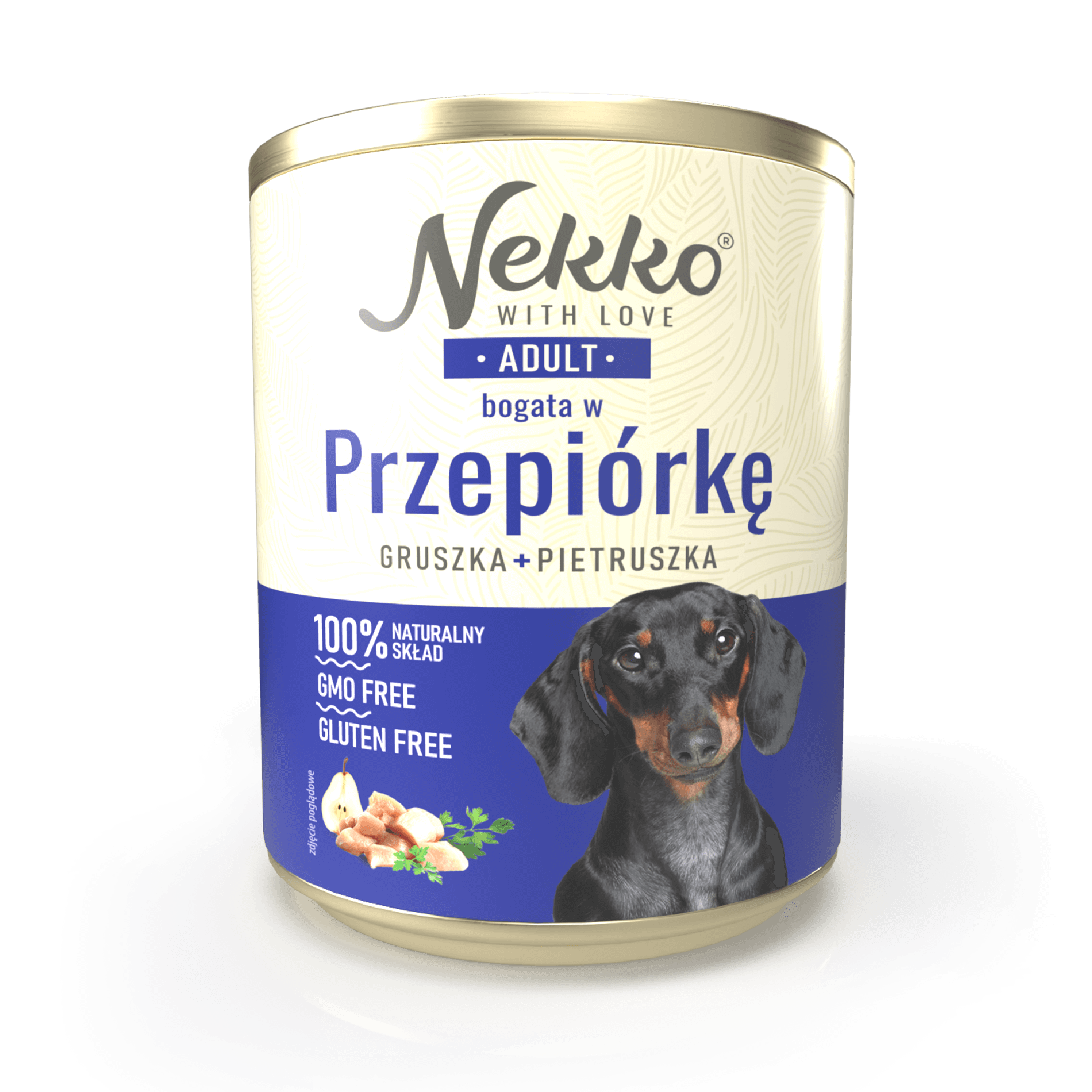 NEKKO puszka pies ADULT bogata w przepiórkę, gruszka + pietruszka