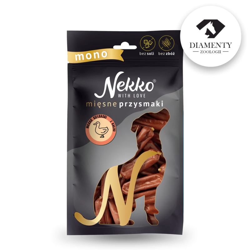 NEKKO Przysmak dla psa MONO – Kiełbaski z kaczki miękkie 80g