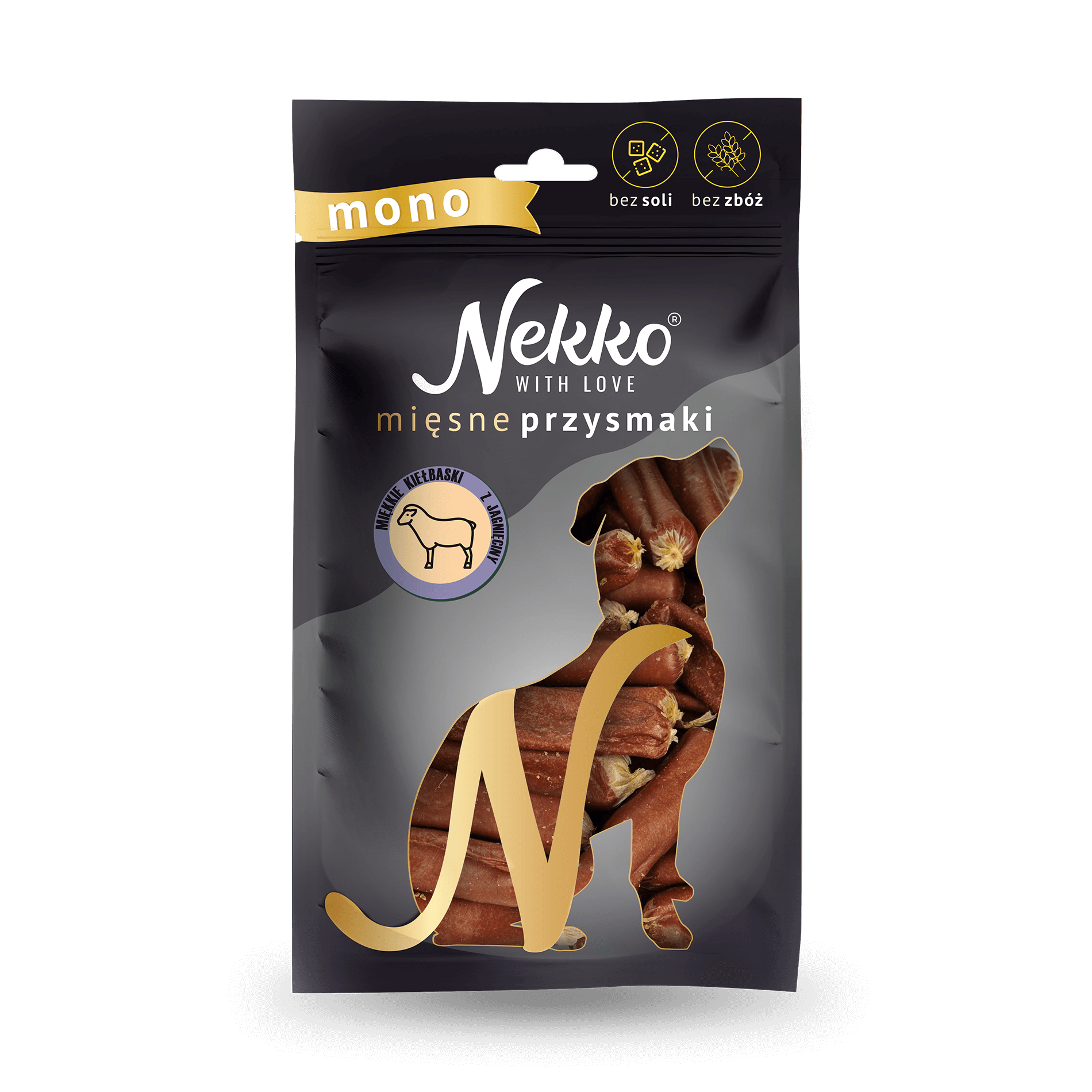 NEKKO Przysmak dla psa MONO – Kiełbaski z jagnięciny miękkie 80g