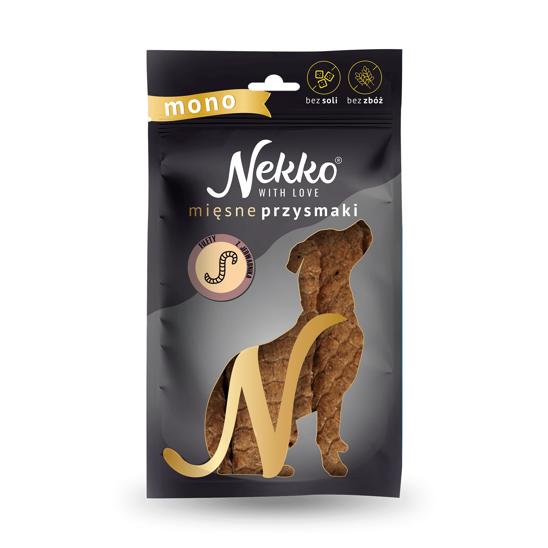 NEKKO Przysmak dla psa MONO –  Filet z jedwabnika 80g