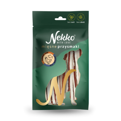 NEKKO Przysmak dla psa – Sandwich Paski kurczaka z rybą 80g