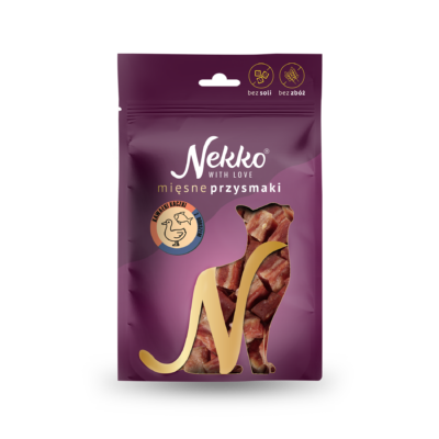 NEKKO Przysmak dla kota – Kawałki kaczki z dorszem 50g