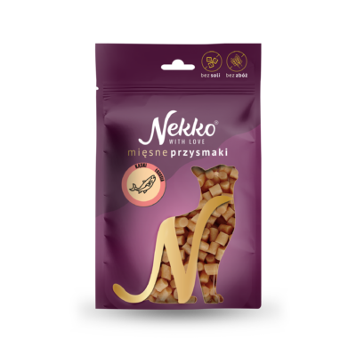 NEKKO Przysmak dla kota – Kąski łososia z kurczakiem 50g