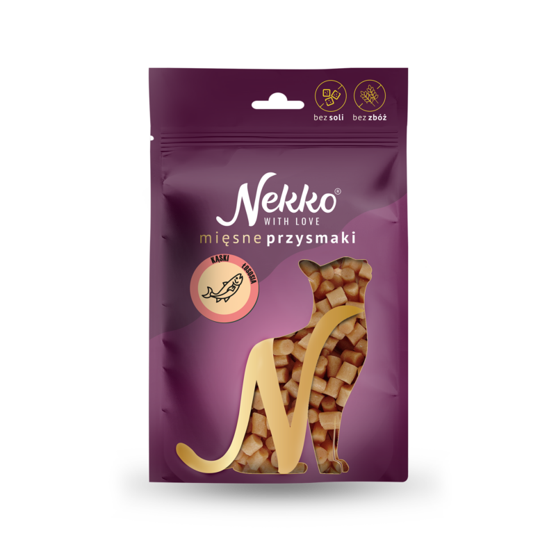 NEKKO Przysmak dla kota – Kąski łososia z kurczakiem 50g