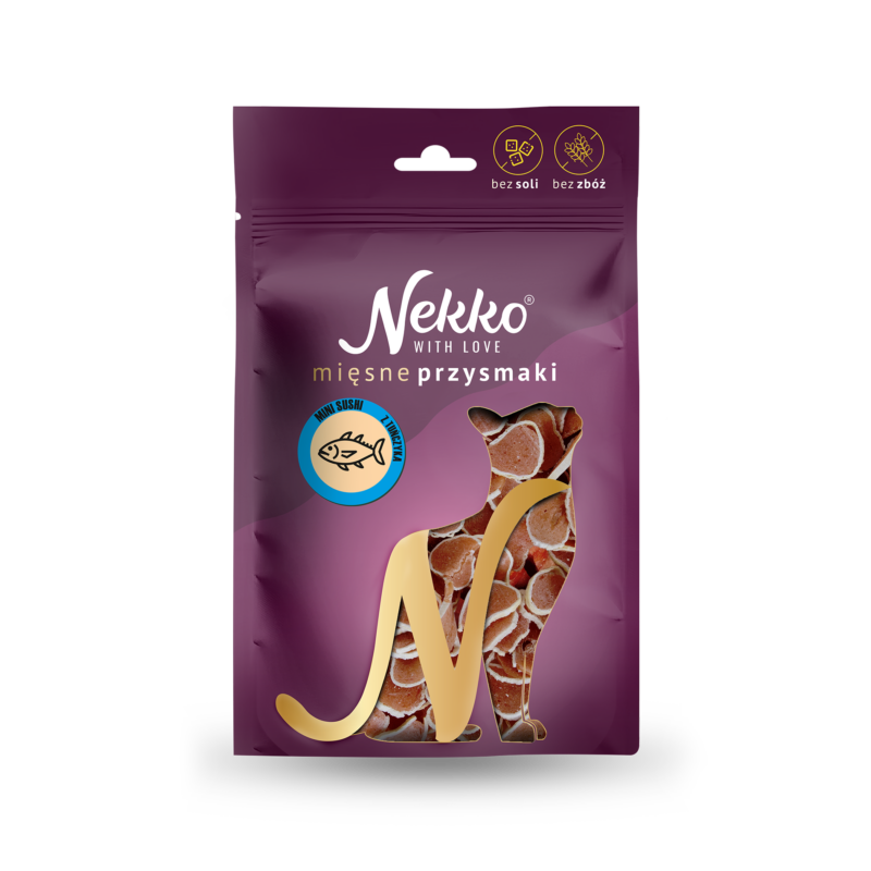 NEKKO Przysmak dla kota – Mini Sushi z tuńczyka i kurczaka 50g