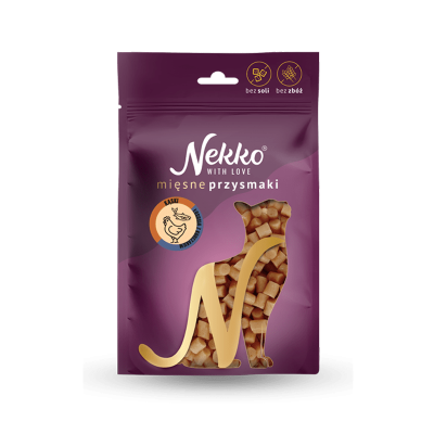 NEKKO Przysmak dla kota – Kąski łososia z kurczakiem 50g