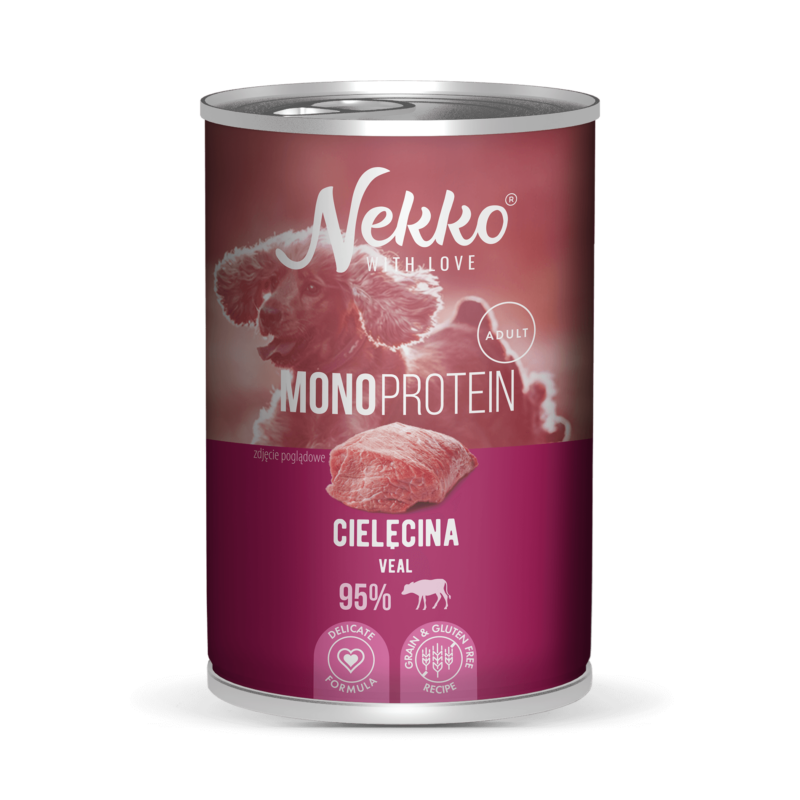 NEKKO MONOPROTEIN ADULT Cielęcina puszka 400g