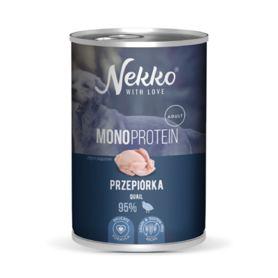 NEKKO MONOPROTEIN ADULT Przepiórka puszka 400g