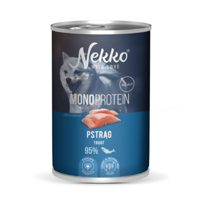 NEKKO MONOPROTEIN ADULT Pstrąg puszka 400g