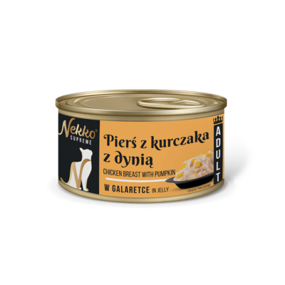 NEKKO SUPREME ADULT Pierś z kurczaka z dynią w galaretce puszka 80g