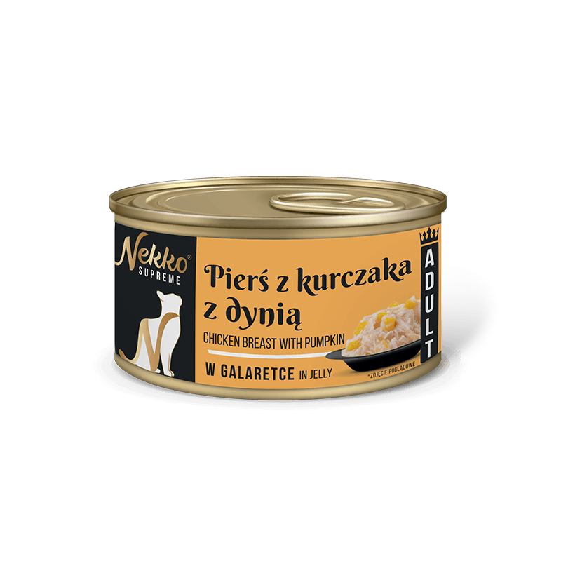 NEKKO SUPREME ADULT Pierś z kurczaka z dynią w galaretce puszka 80g