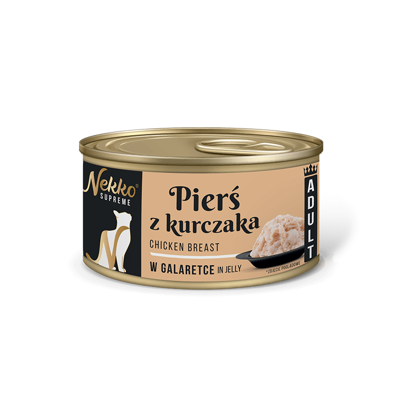 NEKKO SUPREME ADULT Pierś z kurczaka w galaretce puszka 80g