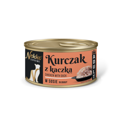 NEKKO SUPREME ADULT Kurczak z kaczką w sosie puszka 80g