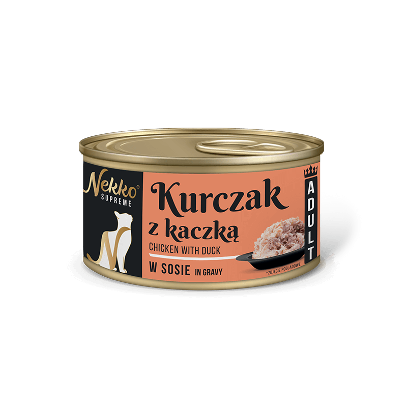 NEKKO SUPREME ADULT Kurczak z kaczką w sosie puszka 80g