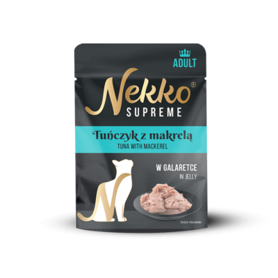 NEKKO SUPREME ADULT Tuńczyk z makrelą w galaretce saszetka 70g