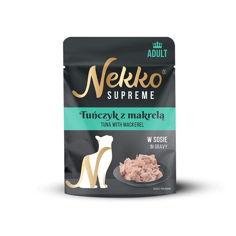 NEKKO SUPREME ADULT Tuńczyk z makrelą w sosie saszetka 70g