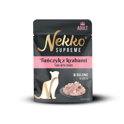 NEKKO SUPREME ADULT Tuńczyk z krabami w bulionie saszetka 70g