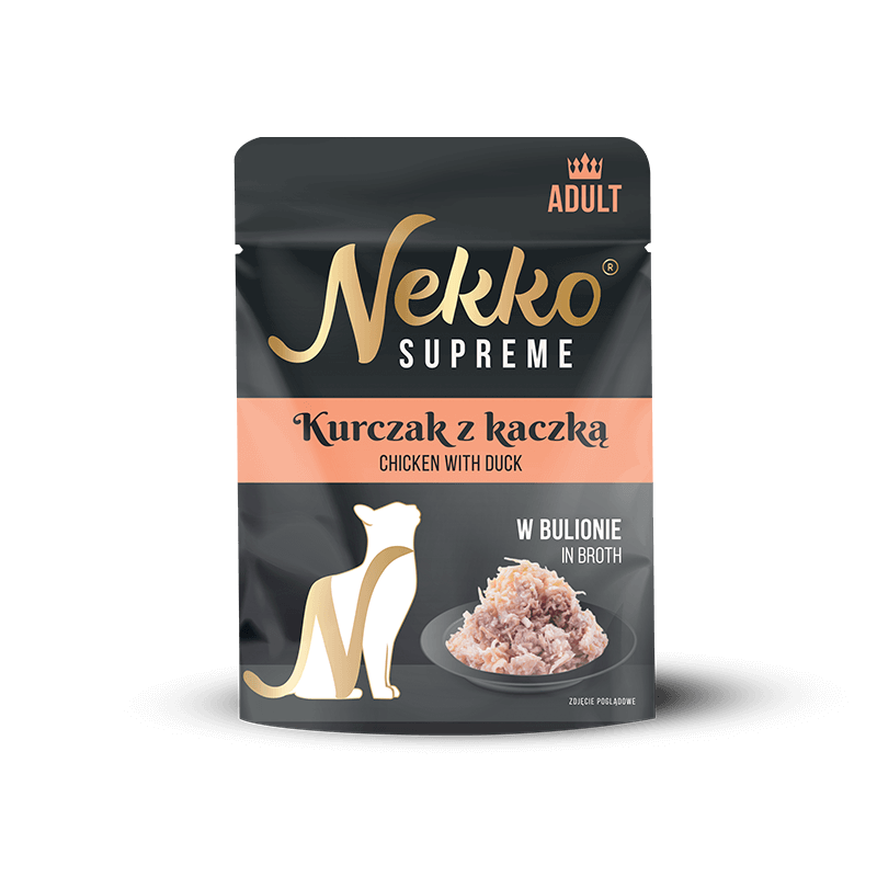 NEKKO SUPREME ADULT Kurczak z kaczką w bulionie  saszetka 70g
