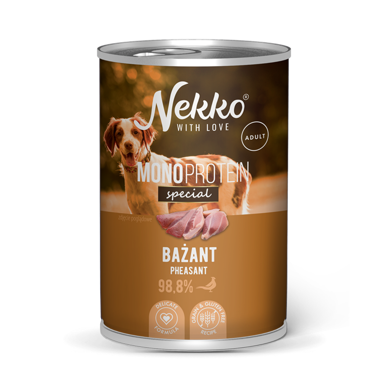 NEKKO MONOPROTEIN SPECIAL ADULT Bażant puszka 400g