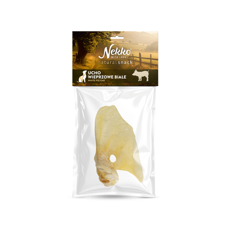 NEKKO NATURAL SNACK Ucho wieprzowe białe 1szt./50g