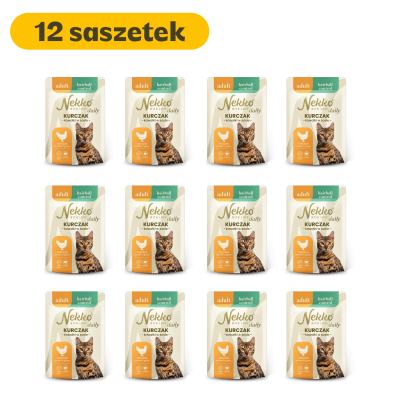 NEKKO DAILY ADULT HAIRBALL kurczak w sosie saszetka 85g (12 szt.)