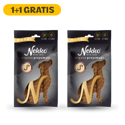NEKKO Przysmak dla psa MONO – Filety z jedwabnika 80g (1+1 GRATIS)