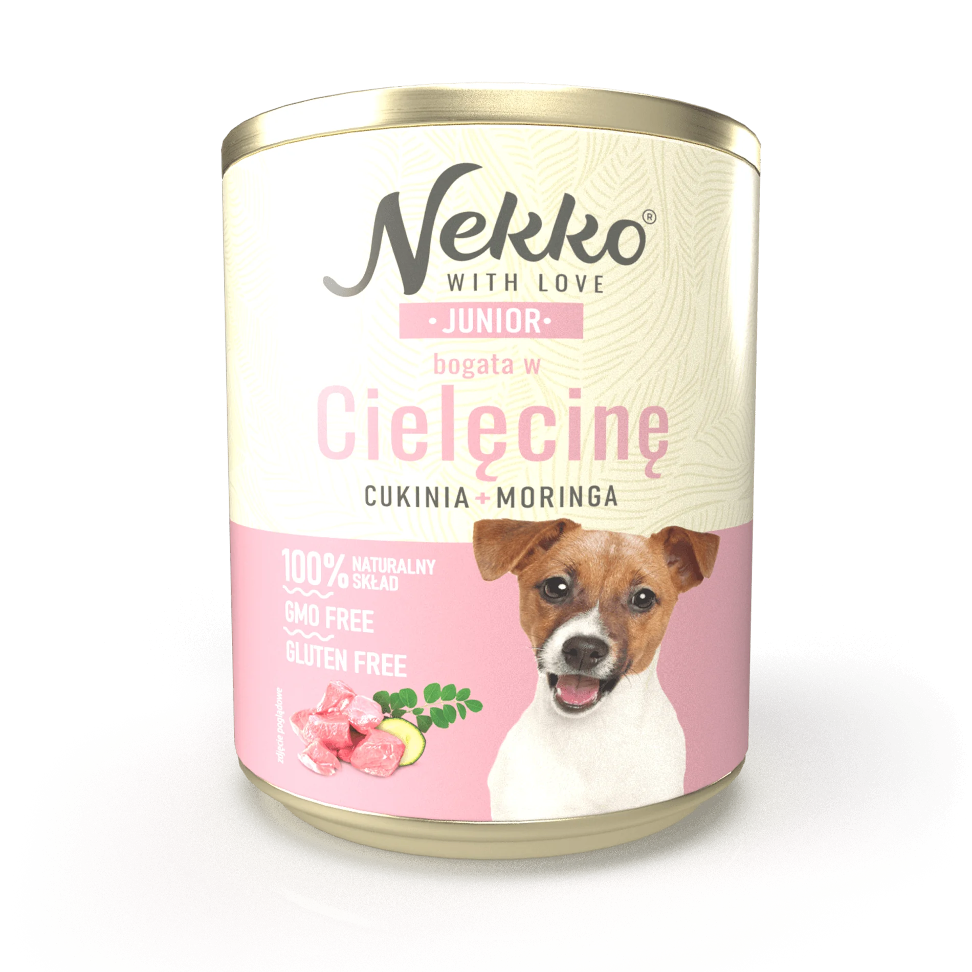NEKKO puszka pies JUNIOR bogata w cielęcinę, cukinia + moringa