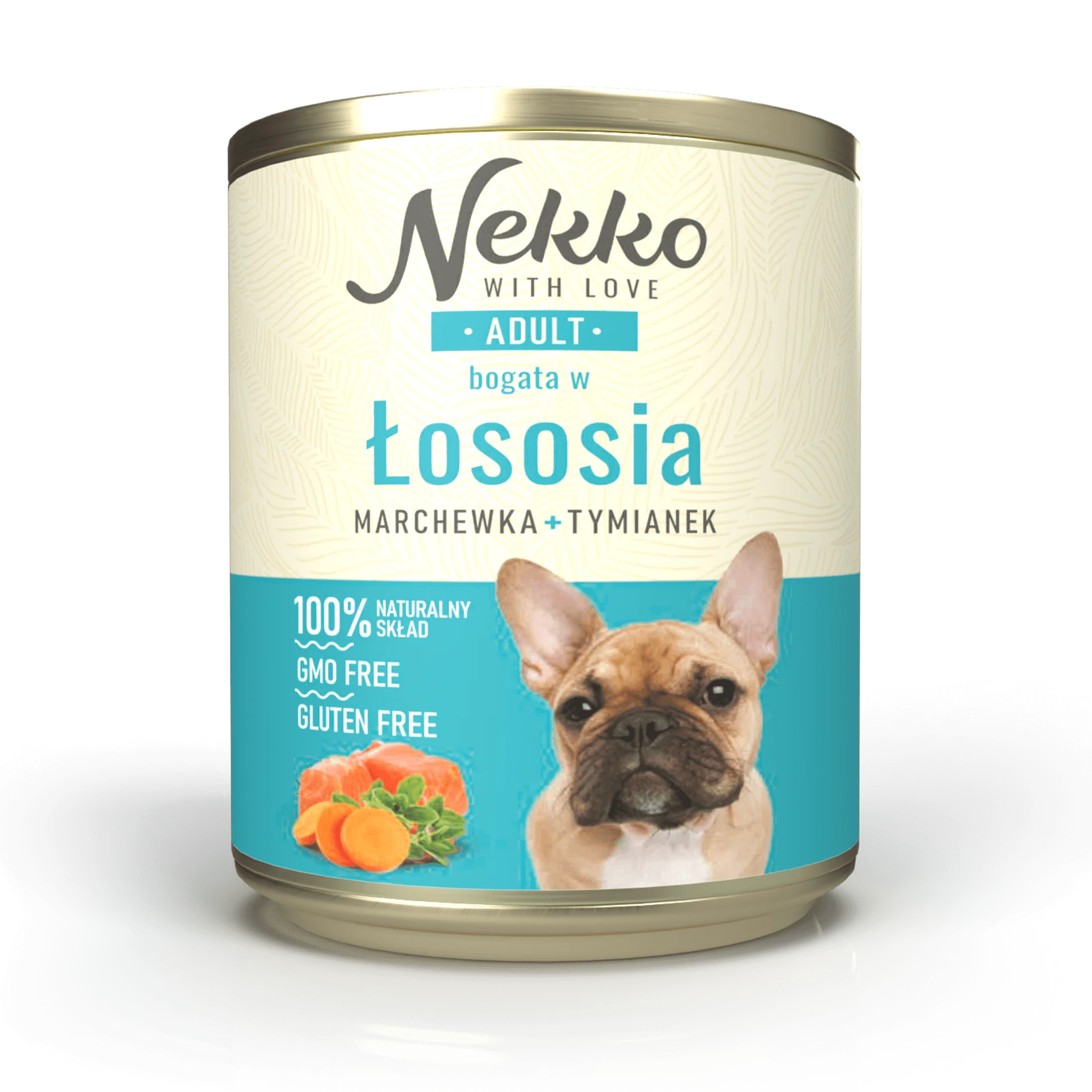 NEKKO puszka pies ADULT bogata w łososia, marchewka + tymianek