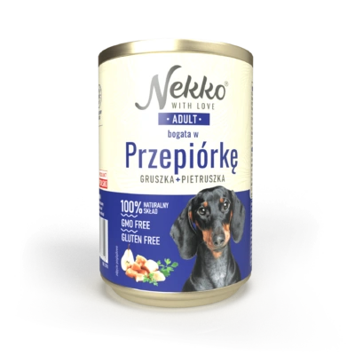 NEKKO puszka pies ADULT bogata w przepiórkę, gruszka + pietruszka
