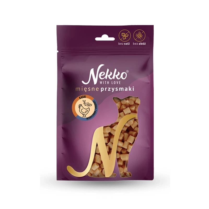 NEKKO Przysmak dla kota – Kąski łososia z kurczakiem 50g