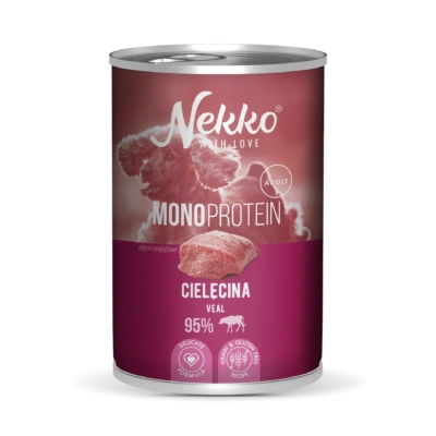 NEKKO MONOPROTEIN ADULT Cielęcina puszka 400g