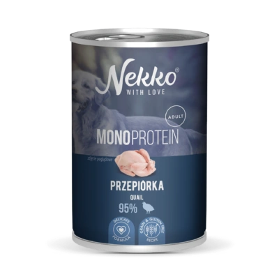 NEKKO MONOPROTEIN ADULT Przepiórka puszka 400g
