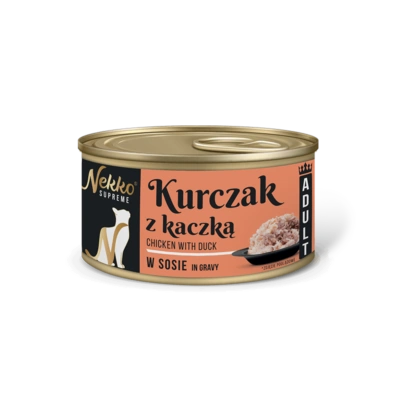 NEKKO SUPREME ADULT Kurczak z kaczką w sosie puszka 80g