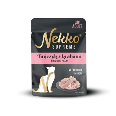 NEKKO SUPREME ADULT Tuńczyk z krabami w bulionie saszetka 70g