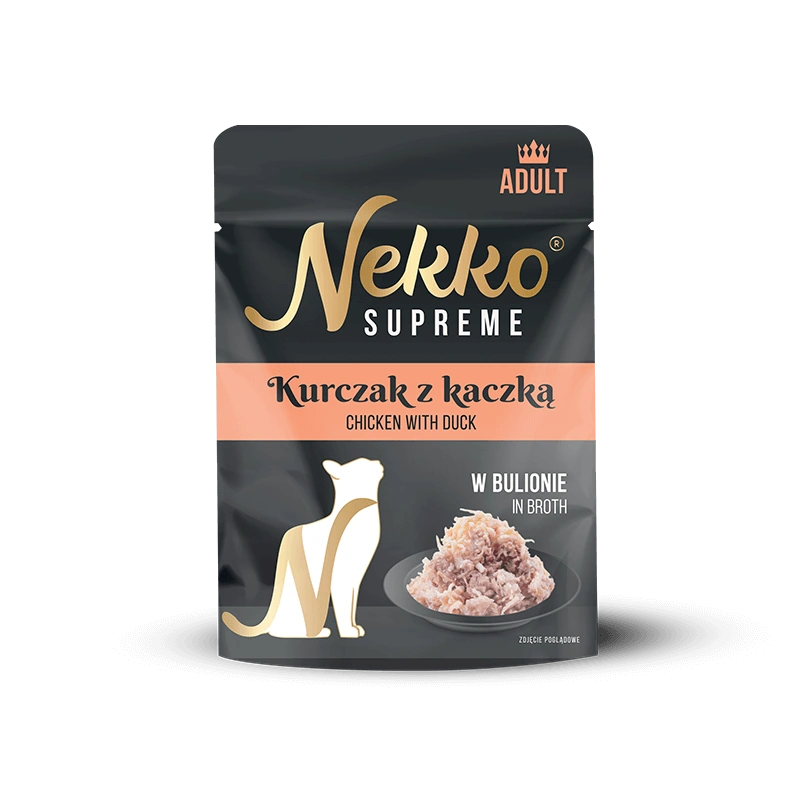 NEKKO SUPREME ADULT Kurczak z kaczką w bulionie  saszetka 70g