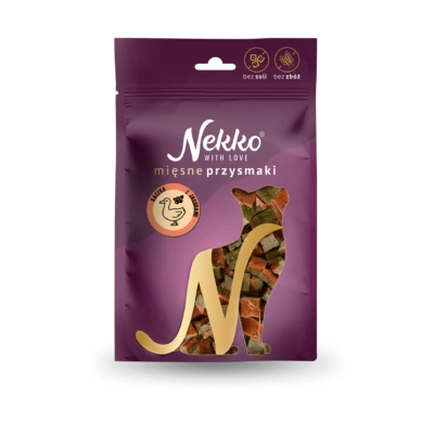 NEKKO Przysmak dla kota – Kaczka z jagodami 50g