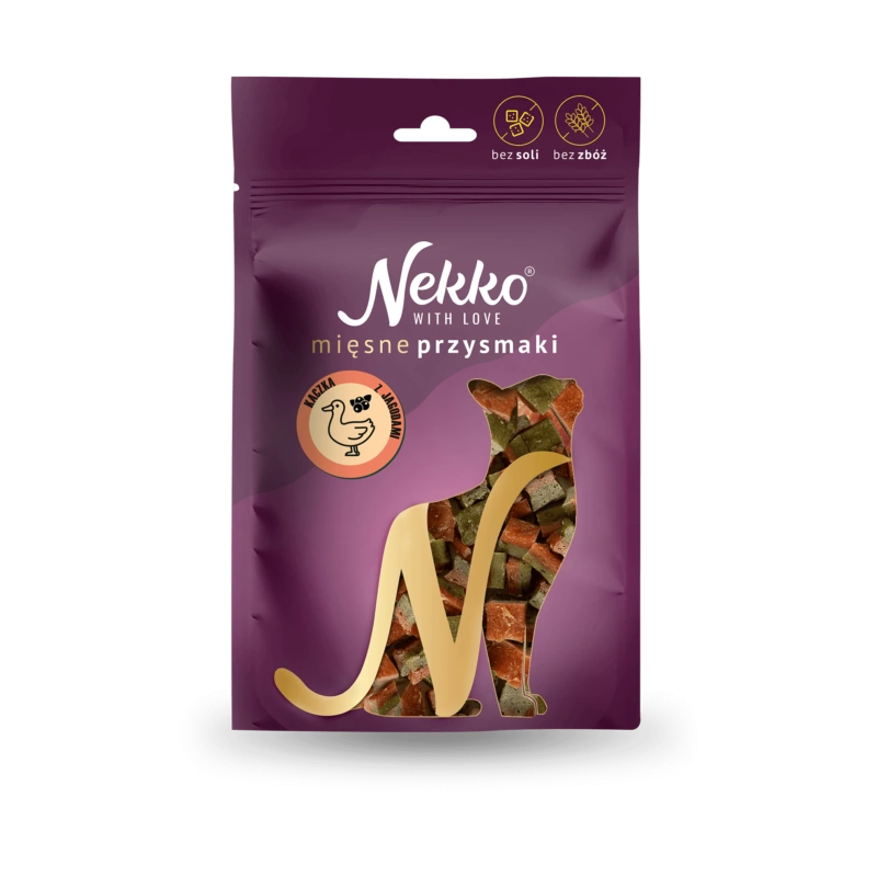 NEKKO Przysmak dla kota – Kaczka z jagodami 50g