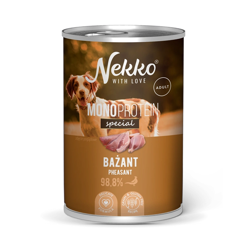 NEKKO MONOPROTEIN SPECIAL ADULT Bażant puszka 400g