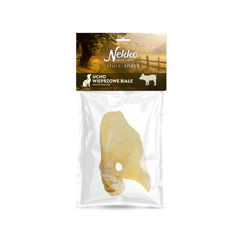 NEKKO NATURAL SNACK Ucho wieprzowe białe 1szt.