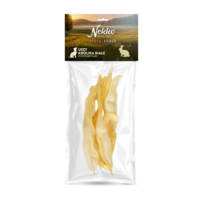 NEKKO NATURAL SNACK Uszy królika białe 5szt.