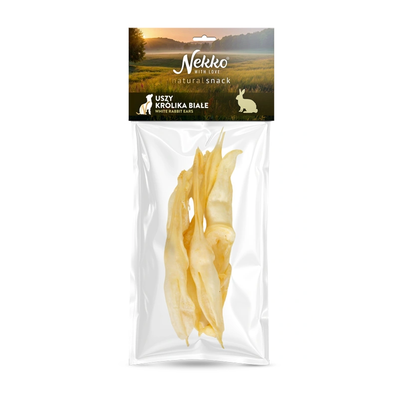 NEKKO NATURAL SNACK Uszy królika białe 5szt.